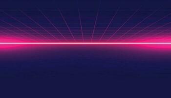 Neon square lines background with light and shining effect, gradient colors. Vector realistic cartoon, digital space and cyberspace virtual reality prints or wallpaper with glowing