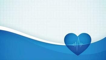 Abstract heart beats cardiogram, vector illustration