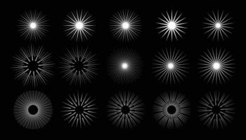 radial circulo líneas. circular radiante líneas geométrico elemento. Dom estrella rayos símbolo. resumen geométrico formas diseño elemento. vector