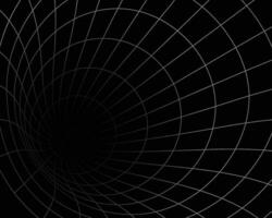 Curved perspective grid. Curved black lines on a white background. vector