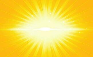 summer orange background with light Rays vector