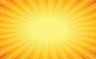 summer orange background with light Rays vector