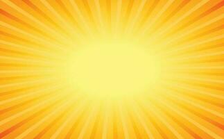 summer orange background with light Rays vector