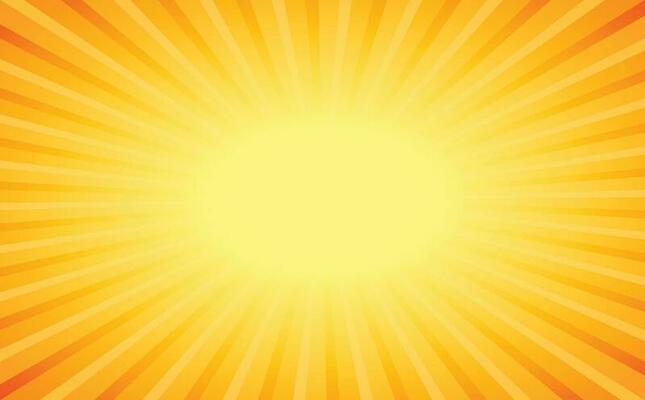 summer orange background with light Rays