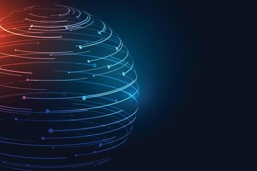 Global network and internet connection in orbital earth globe . Concept of wireless digital connection and internet of things in futuristic 3D rendering . Elements of this Image Furnished By NASA . vector