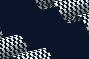 Optical illusion wave. Chess waves board. Abstract 3d black and white illusions. Horizontal lines stripes pattern or background with wavy distortion effect. Vector illustration.