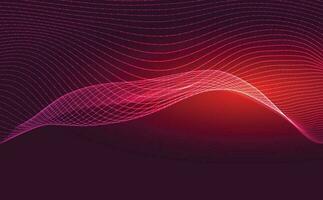 Abstract wave background. Red transparent wave. Red wavy smoke lines vector