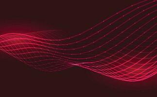 Abstract wave background. Red transparent wave. Red wavy smoke lines vector