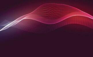 Abstract wave background. Red transparent wave. Red wavy smoke lines vector