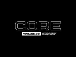 Streetwear clothing Core typography vector template graphic tees ready for print
