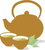 Teapot from Clay vector illustration.
