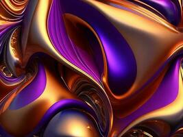 A vibrant 3d digital render of a abstract background, with a glossy texture created with generative AI technology photo