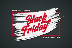 black friday banner with grunge shape vector