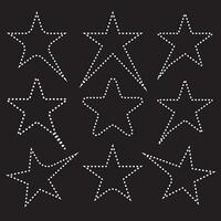 iconos de estrellas. estrellas centelleantes. destellos, explosión brillante. símbolos vectoriales de navidad aislados vector