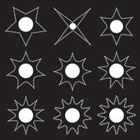 iconos de estrellas. estrellas centelleantes. destellos, explosión brillante. símbolos vectoriales de navidad aislados vector