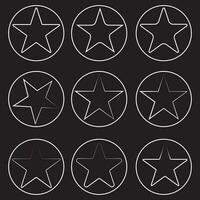 iconos de estrellas. estrellas centelleantes. destellos, explosión brillante. símbolos vectoriales de navidad aislados vector