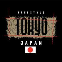 Tokyo japan typography graphics for slogan vector image