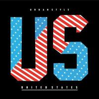 United States typography t shirt vector art