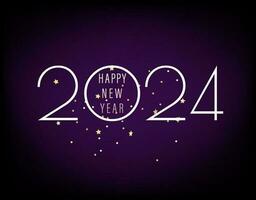 Happy New 2024 Year logo. Holiday vector illustration with digits