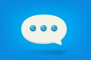 Speech bubble. Internet conversation concept. 3d vector illustration