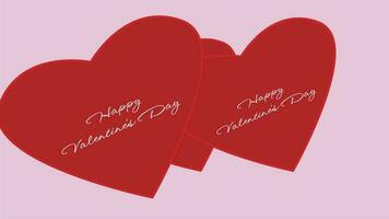 Happy Valentine's Day with Heart and Text vector