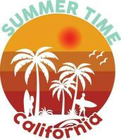 Summer Time California vector