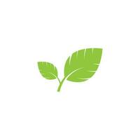 logotipos de vector de elemento de naturaleza de ecología de hoja de árbol verde