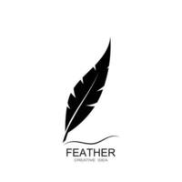 Feather logo vector template