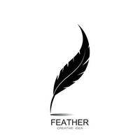 Feather logo vector template