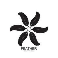 Feather logo vector template