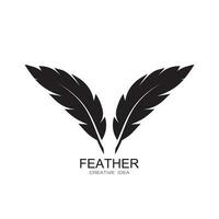 Feather logo vector template