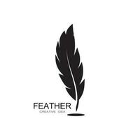 Feather logo vector template