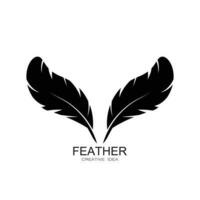 Feather logo vector template
