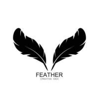 Feather logo vector template