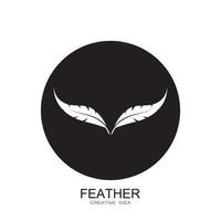 Feather logo vector template