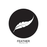 Feather logo vector template