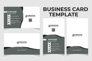 Clean and creative business card template design with portrait and landscape orientation. Modern business card horizontal and vertical layout. vector