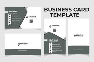 Clean and creative business card template design with portrait and landscape orientation. Modern business card horizontal and vertical layout. vector