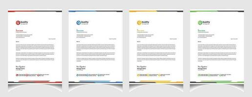 Creative business letterhead template design with a4 size. Minimalist professional letterhead layout. vector