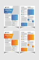 Corporate business case study template  design with a4 size. Clean case study layout. vector