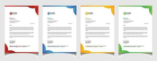 Creative corporate business letterhead template design with a4 size. Minimalist professional letterhead layout. vector