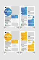 Corporate business case study template  design with a4 size. Clean case study layout. vector