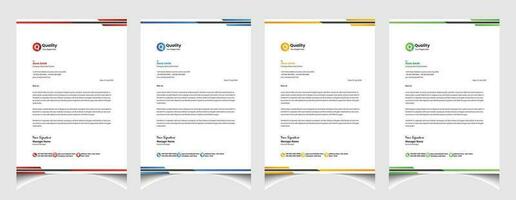 Creative business letterhead template design with a4 size. Minimalist professional letterhead layout. vector