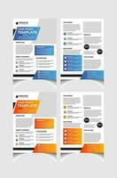 Corporate business case study template  design with a4 size. Clean case study layout. vector