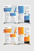 Corporate business case study template  design with a4 size. Clean case study layout. vector