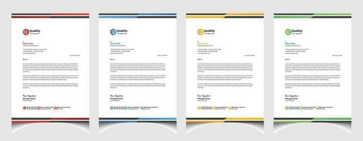 Creative corporate business letterhead template design with a4 size. Minimalist professional letterhead layout. vector