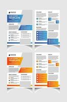 Corporate business case study template  design with a4 size. Clean case study layout. vector