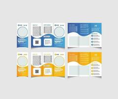 Creative corporate business marketing trifold brochure template design. Minimalist trifold brochure layout. vector