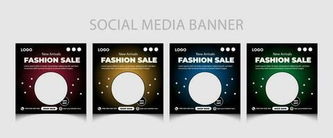 Fashion sale social media post template or sale poster template design. vector