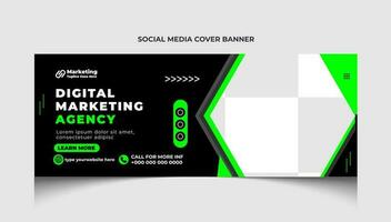 Corporate business marketing social media facebook cover template and web banner template design. vector